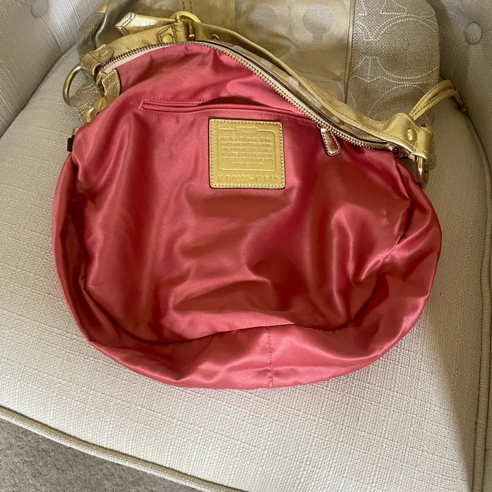 Coach Gold Patchwork Shoulder Bag - Picture 12 of 12